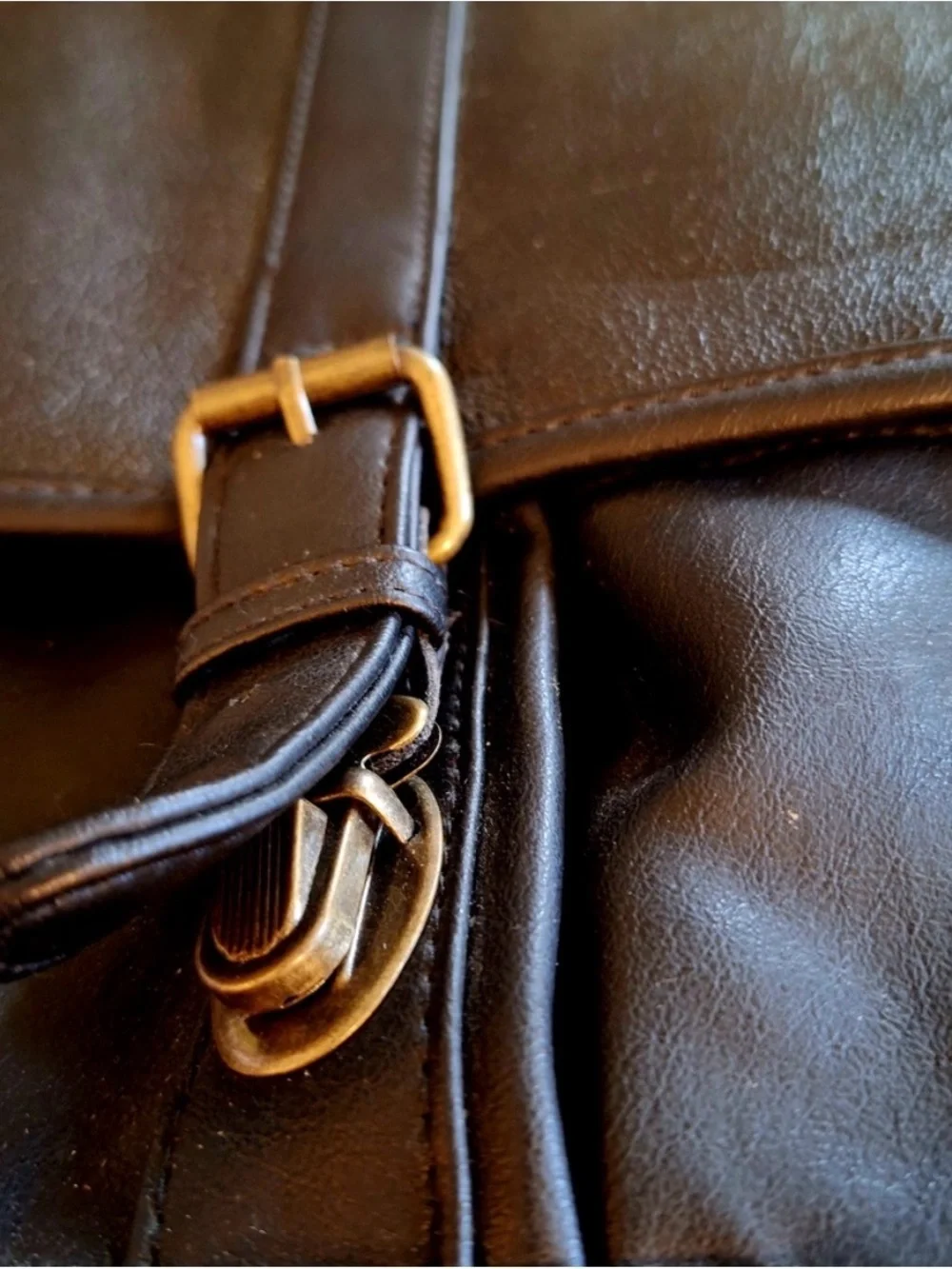 bill blass Black Leather Briefcase Messenger Bag